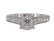 Bague 54 Bague entourage en or blanc 14 carats avec diamant 1,00 ct 58 Facettes 2006
