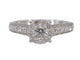 Bague 54 Bague entourage en or blanc 14 carats avec diamant 1,00 ct 58 Facettes 2006