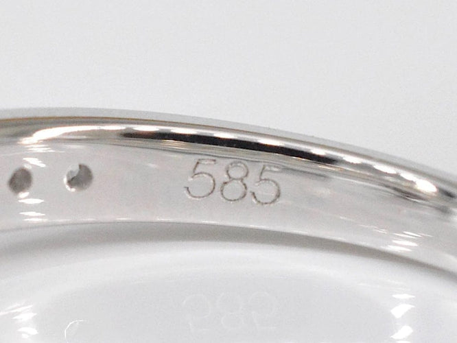 Bague 54 Bague entourage en or blanc 14 carats avec diamant 1,00 ct 58 Facettes 2006