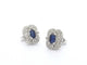 Boucles d'oreilles Boucles d'oreilles en or blanc 14 carats avec diamants et saphirs 58 Facettes 2349