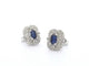 Boucles d'oreilles Boucles d'oreilles en or blanc 14 carats avec diamants et saphirs 58 Facettes 2349