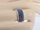 Bague 54 Bague en or blanc 14 carats avec saphirs et diamants 58 Facettes 2355