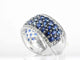 Bague 54 Bague en or blanc 14 carats avec saphirs et diamants 58 Facettes 2355