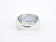 Bague 54 Bague en or blanc 14 carats avec saphirs et diamants 58 Facettes 2355