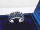 Bague 54 Bague en or blanc 14 carats avec saphirs et diamants 58 Facettes 2355