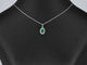 Pendentif Pendentif en or blanc 14 carats avec diamants et émeraude 58 Facettes 2018