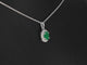 Pendentif Pendentif en or blanc 14 carats avec diamants et émeraude 58 Facettes 2018