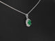 Pendentif Pendentif en or blanc 14 carats avec diamants et émeraude 58 Facettes 2018