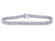Bracelet Bracelet tennis en or blanc 14 carats à deux rangées de diamants 58 Facettes 2020