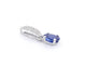 Pendentif Pendentif entourage en or blanc 14 carats avec diamants et saphir 58 Facettes 2032