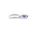 Pendentif Pendentif entourage en or blanc 14 carats avec diamants et saphir 58 Facettes 2032