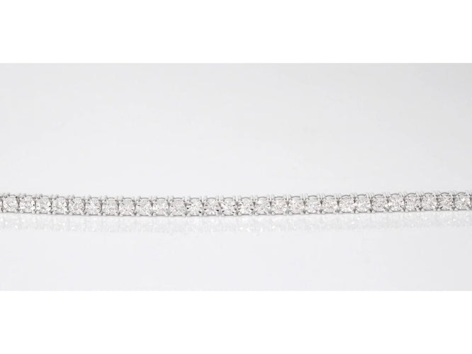 Collier Collier en or blanc 14 carats avec diamants 58 Facettes 2033
