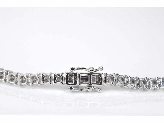 Collier Collier en or blanc 14 carats avec diamants 58 Facettes 2033