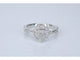 Bague 54 Bague entourage cœur en or blanc 14 carats avec diamants 58 Facettes 2034