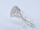 Bague 54 Bague entourage cœur en or blanc 14 carats avec diamants 58 Facettes 2034