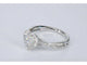 Bague 54 Bague entourage cœur en or blanc 14 carats avec diamants 58 Facettes 2034