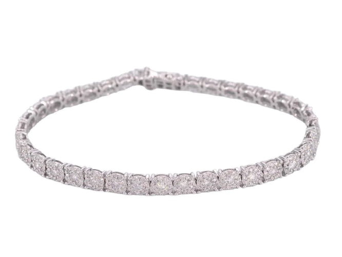 Bracelet Bracelet tennis en or blanc 18 carats avec diamants 58 Facettes 2037