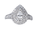 Bague 54 Bague entourage forme poire en or blanc 14 carats et diamants 58 Facettes 2048