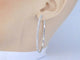 Boucles d'oreilles Boucles d'oreilles créoles en or blanc 14 carats avec diamants 58 Facettes 2053