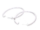 Boucles d'oreilles Boucles d'oreilles créoles en or blanc 14 carats avec diamants 58 Facettes 2053