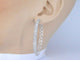 Boucles d'oreilles Boucles d'oreilles créoles en or blanc 14 carats avec diamants 58 Facettes 2054