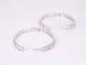 Boucles d'oreilles Boucles d'oreilles créoles en or blanc 14 carats avec diamants 58 Facettes 2054