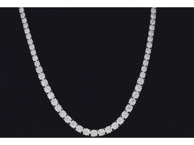 Collier Collier en or blanc 18 carats avec diamants taille brillant 58 Facettes 2038