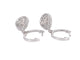 Boucles d'oreilles Boucles d'oreilles en forme de larme en or blanc 14 carats et diamants 58 Facettes 2055