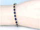 Bracelet Bracelet tennis en or 14 carats avec diamants et saphir 58 Facettes 2063
