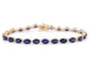 Bracelet Bracelet tennis en or 14 carats avec diamants et saphir 58 Facettes 2063