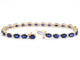 Bracelet Bracelet tennis en or 14 carats avec diamants et saphir 58 Facettes 2063