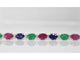 Bracelet Bracelet tennis en or blanc 14 carats avec diamants, saphirs, rubis et émeraudes 58 Facettes 2068