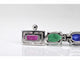 Bracelet Bracelet tennis en or blanc 14 carats avec diamants, saphirs, rubis et émeraudes 58 Facettes 2068