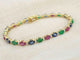 Bracelet Bracelet tennis en or 14 carats avec diamants, saphir, rubis et émeraude 58 Facettes 2069