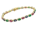 Bracelet Bracelet tennis en or 14 carats avec diamants, saphirs, rubis et émeraudes 58 Facettes 2069