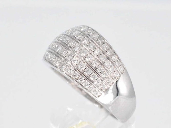 Bague 54 Bague en or blanc 14 carats avec diamant 1,00 ct 58 Facettes 2083