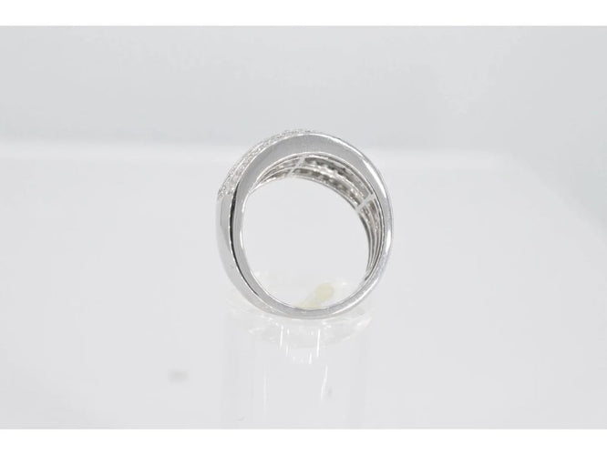 Bague 54 Bague en or blanc 14 carats avec diamant 1,00 ct 58 Facettes 2083