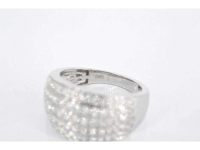 Bague 54 Bague en or blanc 14 carats avec diamant 1,00 ct 58 Facettes 2083