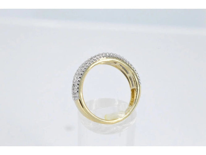 Bague 54 Bague en or 14 carats à cinq rangées de diamants 58 Facettes 2085