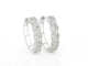 Boucles d'oreilles Boucles d'oreilles créoles en or blanc 14 carats avec diamants 58 Facettes 2111