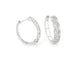 Boucles d'oreilles Boucles d'oreilles créoles en or blanc 14 carats avec diamants 58 Facettes 2111