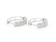 Boucles d'oreilles Boucles d'oreilles créoles en or blanc 14 carats avec diamants 58 Facettes 2111