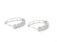 Boucles d'oreilles Boucles d'oreilles créoles en or blanc 14 carats avec diamants 58 Facettes 2111