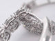 Boucles d'oreilles Boucles d'oreilles créoles en or blanc 14 carats avec diamants 58 Facettes 2111