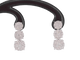 Boucles d'oreilles Boucles d'oreilles en or blanc 14 carats à trois diamants 58 Facettes 2110