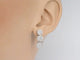 Boucles d'oreilles Boucles d'oreilles en or blanc 14 carats à trois diamants 58 Facettes 2110