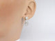 Boucles d'oreilles Boucles d'oreilles en or blanc 14 carats à trois diamants 58 Facettes 2110