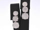 Boucles d'oreilles Boucles d'oreilles en or blanc 14 carats à trois diamants 58 Facettes 2110