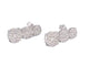 Boucles d'oreilles Boucles d'oreilles en or blanc 14 carats à trois diamants 58 Facettes 2110