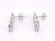 Boucles d'oreilles Boucles d'oreilles en or blanc 14 carats à trois diamants 58 Facettes 2110